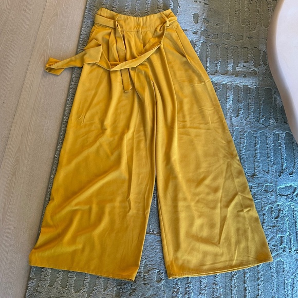 Flying Tomato Wide Leg Trouser - Mustard Yellow - Small - Picture 1 of 4